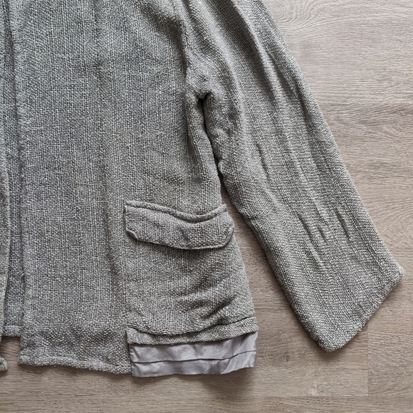 Masai Woven Gray Cardigan with Pockets Large - Picture 4 of 8